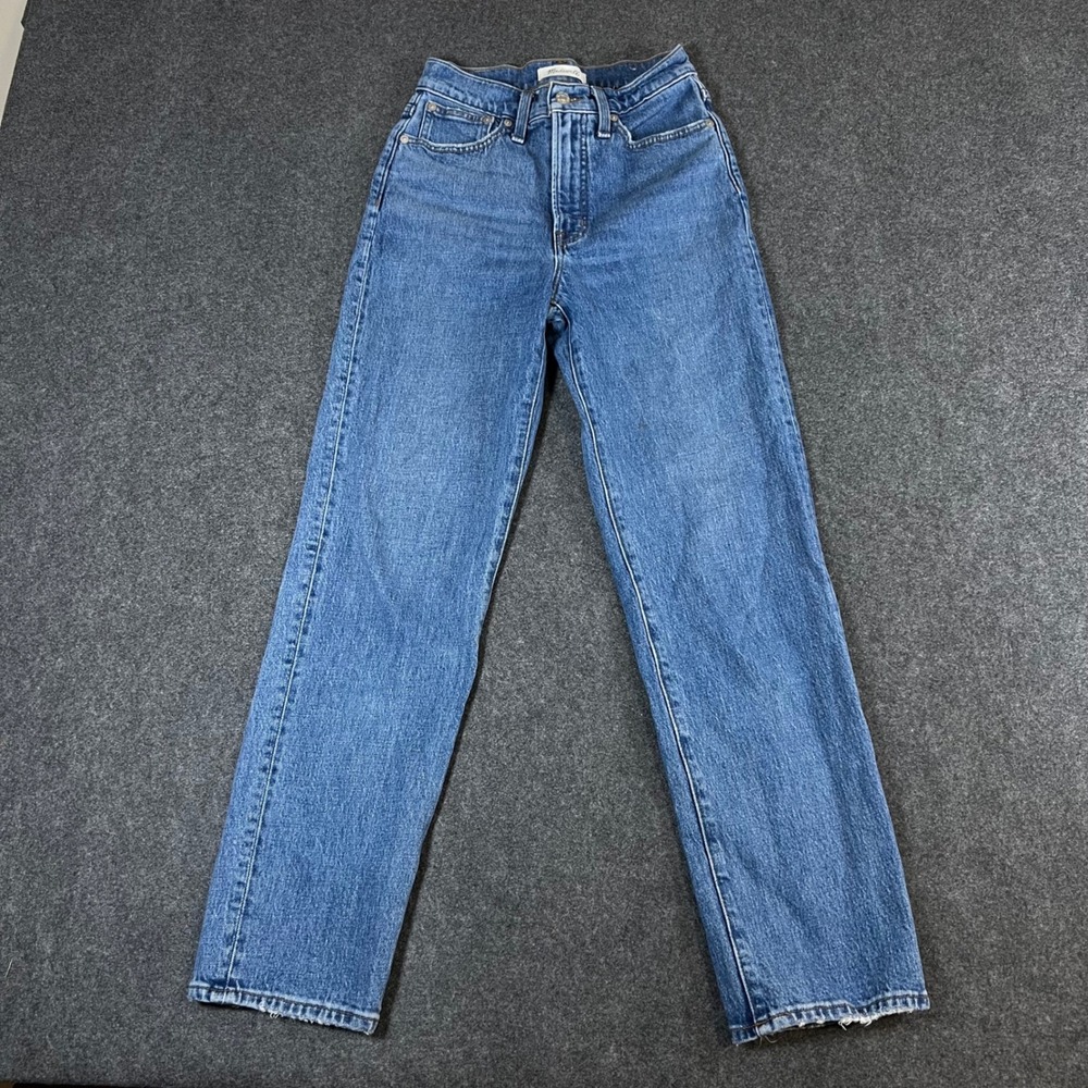 Madewell The Perfect Vintage Straight Jean Medium Wash High Rise Denim Size 24